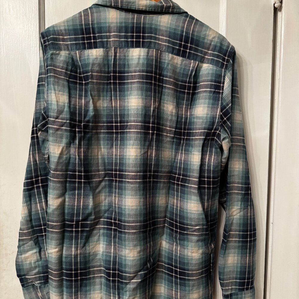 J Crew Cotton-hemp blend twill camp-collar shirt * sz Medium - Picture 2 of 6
